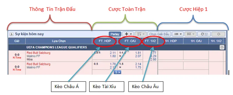 Cách đọc kèo châu Á và châu Âu trong cá cược bóng đáHướng dẫn đọc kèo nhà cái châu Á và châu Âu dễ hiểu