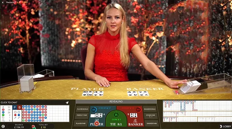 Trải nghiệm casino trực tuyến tại FIVE88 với dealer chuyên nghiệpDealer tại casino trực tuyến FIVE88 trong trò Baccarat
