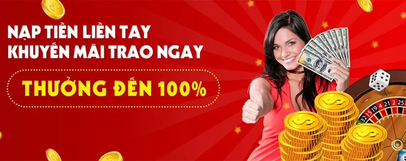 Nhận ngay khuyến mãi hấp dẫn từ FIVE88 khi tham giaBanner khuyến mãi thưởng 100% nạp lần đầu tại FIVE88