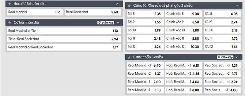Phân loại kèo score box chấp và tài xỉu